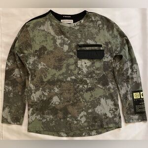 Zara Boys Camouflage Long Sleeve Shirt Size 11-12